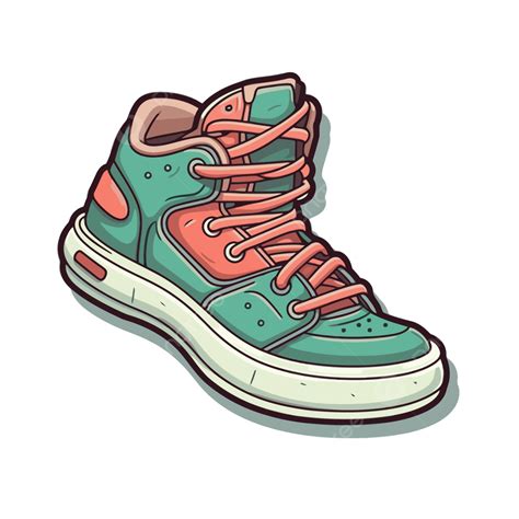 Cute Cartoon Of A High Top Sneaker Vector Clipart Cute Clipart