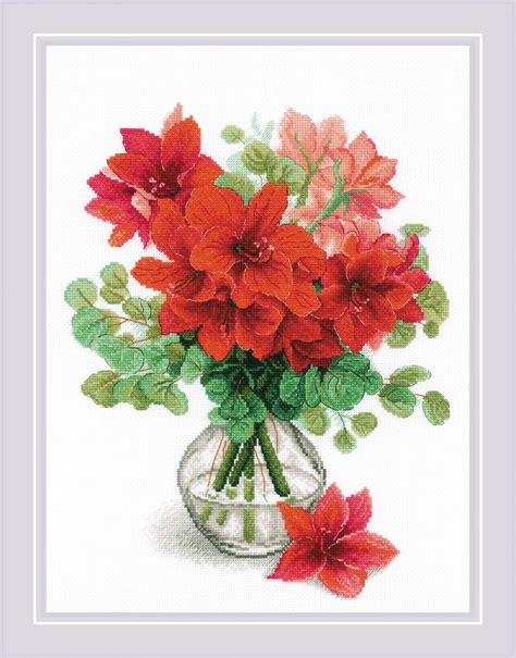 Riolis Amaryllis 2070 Cross Stitch Kit Jks Cross Stitch Supplies