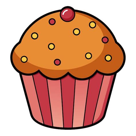 Muffin Clipart Cartoon Style Vector Illustration Premium Ai Generated