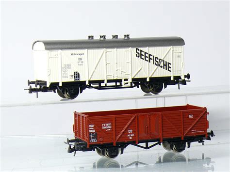 Roco 44002 H0 Güterwagen Set der DB braun 8 teilig KK Kulissen sehr