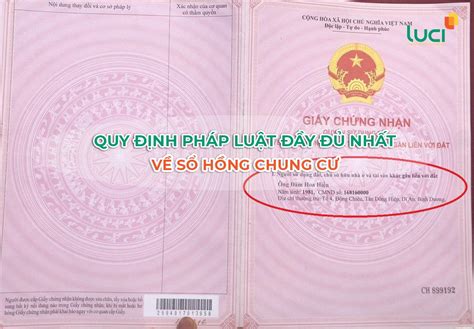 Quy định pháp luật đầy đủ nhất về sổ hồng chung cư người mua nhà cần