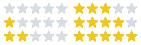 Premium Vector Rating Stars Icons Star Rates Feedback Ratings And