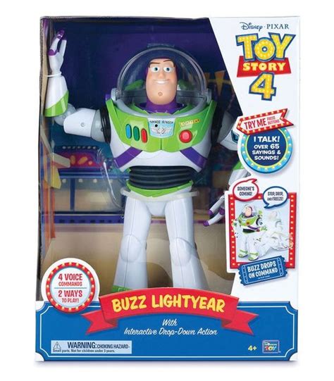 Disney Pixar Toy Story 4 Talking Buzz Lightyear With Interactive Drop