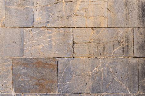 Stone Wall At The Ruins Of The Roman Water Temple In Zaghouan Tunisia