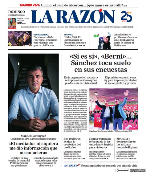 La Razón on Twitter Buenos días Aquí os dejamos nuestra Portada de