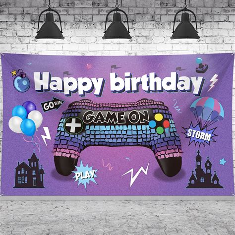 Buy Sumind Video Game Happy Birthday Backdrop Game On Birthday Party