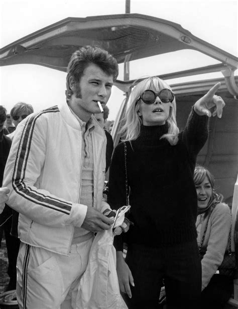 Photograph Johnny Hallyday And Sylvie Vartan In Argentique