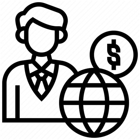 Broker Businessman Global Market Stock Icon