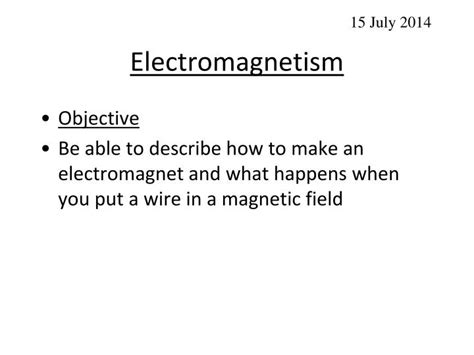 Ppt Electromagnetism Powerpoint Presentation Free Download Id 1800244