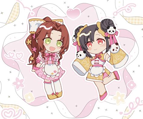 Safebooru 2girls D Aerith Gainsborough Alternate Costume Alternate Hairstyle Black Hair Blush