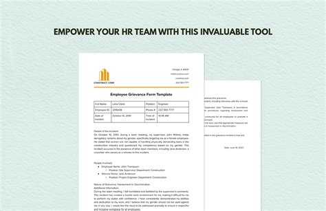 Employee Grievance Form in Word, Google Docs - Download | Template.net