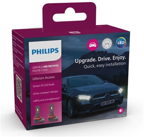 Philips Ultinon Access H8 H9 H16 LED pærer