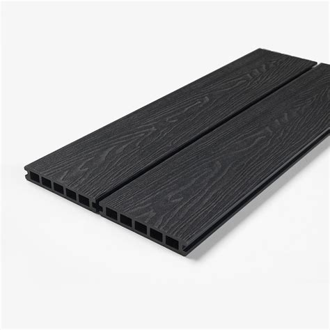 Deep Embossed Midnight Black Composite Decking M The Outdoor Look