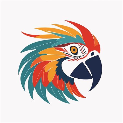 Premium Vector Macaw Logo On A White Background