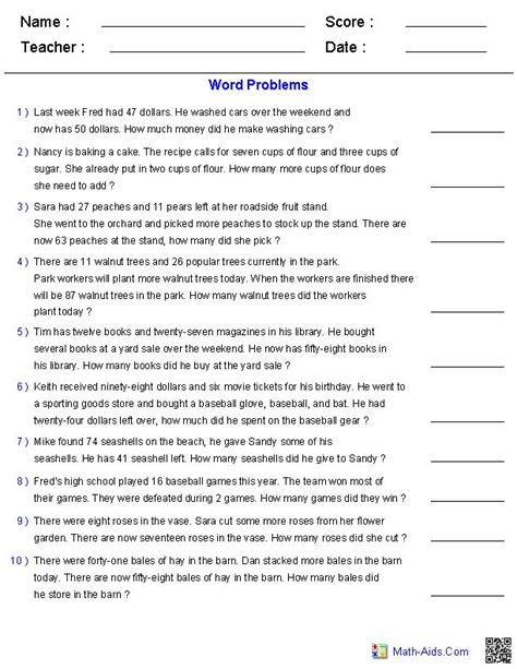 7th Grade Math 2 Step Equations Worksheets