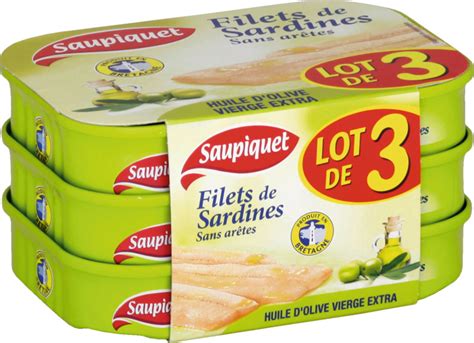 SAUPIQUET FILETS DE SARDINES HUILE D OLIVE SAUPIQUET 3165950215298