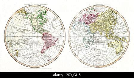 Th Century Map Of The Eastern Hemisphere Oriental Stock Photo Alamy