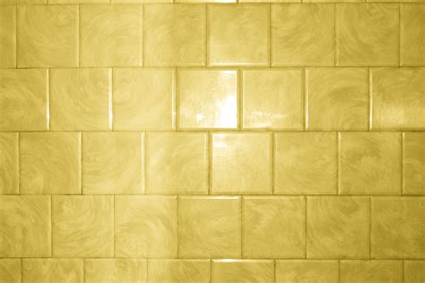 Yellow Bathroom Tile with Swirl Pattern Texture Picture | Free ...