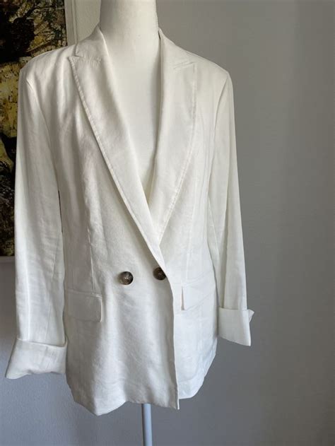 Marc Cain Leinen Blazer Weiss Gr N Kaufen Auf Ricardo