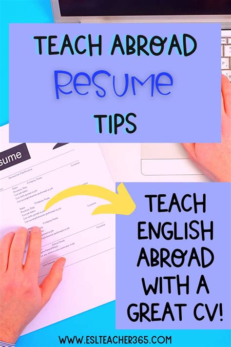 Teach Abroad Resume And Cv Tips For Teachers How To Write A Cv To