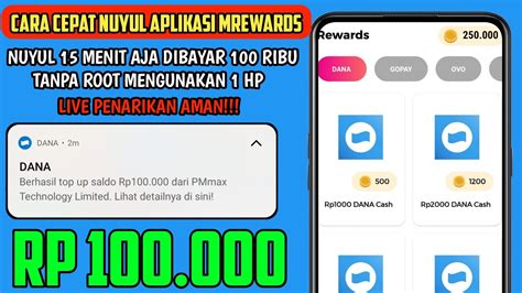 Cara Nuyul Aplikasi Mrewards Menit Nuyul Dibayar Ribu Live