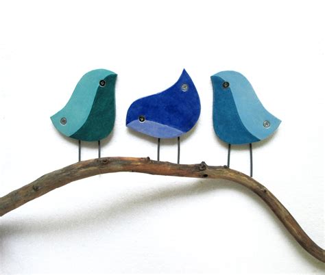 Blue Birds Wall Art Ceramic Birds Wall Decor Outdoor Wall Etsy