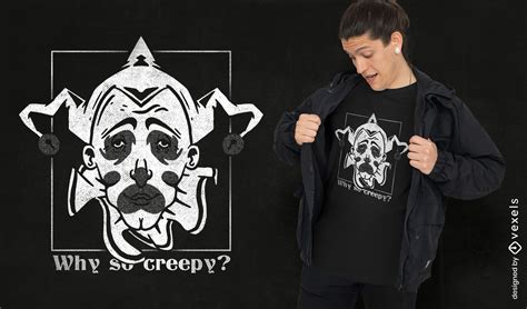 Sad And Scary Clown Halloween T Shirt Psd Psd Editable Template