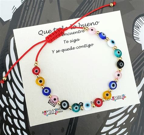 Pulsera Hilo Rojo Ojo Turco 7 Colores Anna Mendoza Jewelry