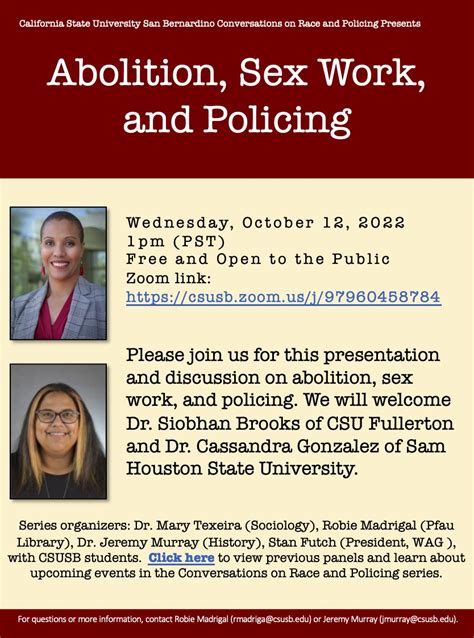 Abolition Sex Work And Policing In Conversation With Dr Siobhan