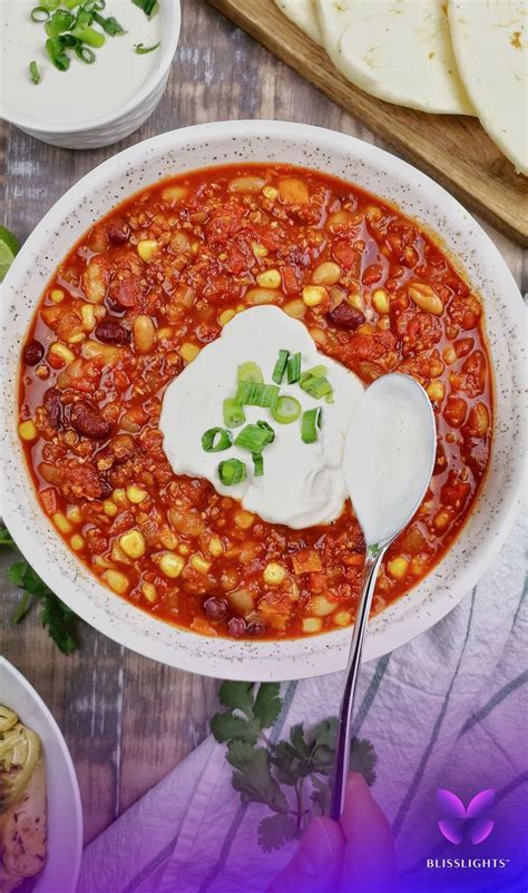 Chili Bowl With Spoon Tasty Yummy Food Delicious Venison Beef Can Of Beans Chili Cook Off