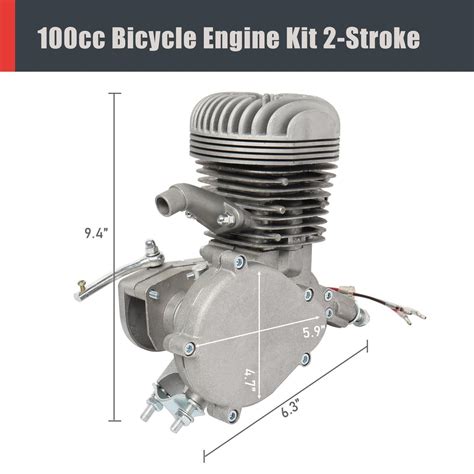 Ytbw 100cc 2 Stroke Bicycle Engine Kit Gas Motorized Motor Full Set For 26 28 Bike