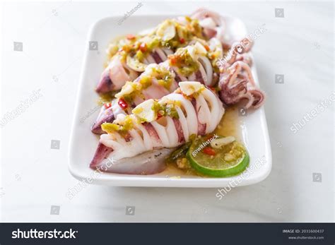 Steamed Squid Over Royalty Free Licensable Stock Photos