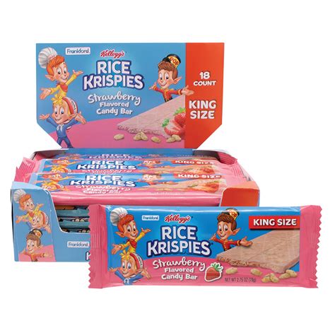 Rice Krispies Strawberry Candy Bar King Size Nassau Candy