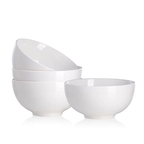 MALACASA Regular 6 Porcelain Cereal Bowls Set Of 4 Salad Noodle Ice