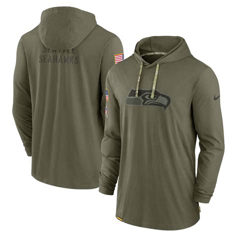 Men S Seattle Seahawks Nike Olive 2022 Salute To Service Tonal Pullover Hoodie