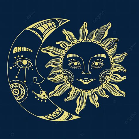 Sun And Moon Combined Clipart