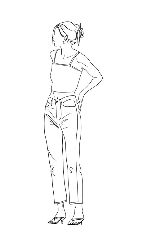 How To Draw A Woman Standing