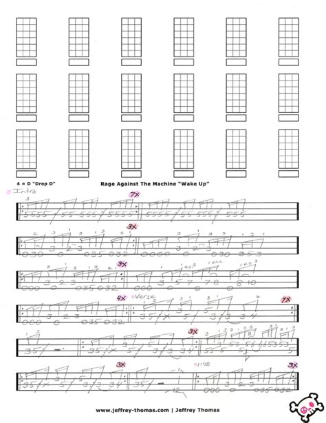 Wake Up Free Bass Tab By Rage Against The Machine Bass Tabs Rage Against The Machine Ukulele