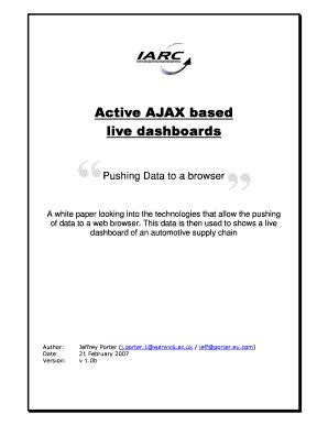 Fillable Online Active AJAX Based Live Dashboards Live Dashboards Fax