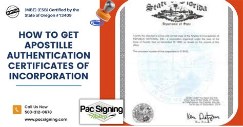 How To Get Apostille Authentication Certificates Of Incorporation