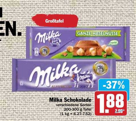 Milka Schokolade Verschiedene Sorten Tafel Angebot Bei Hit