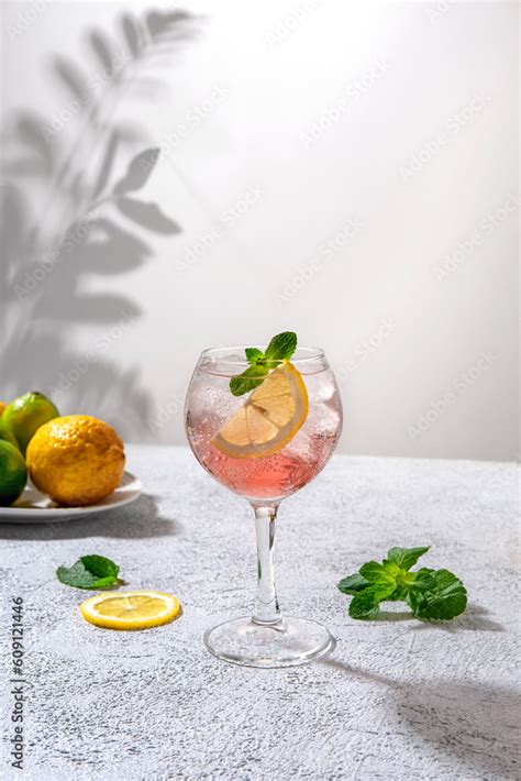 Gin Tonic Classic Alcoholic Cocktail Drink With Dry Gin Alcohol Drink