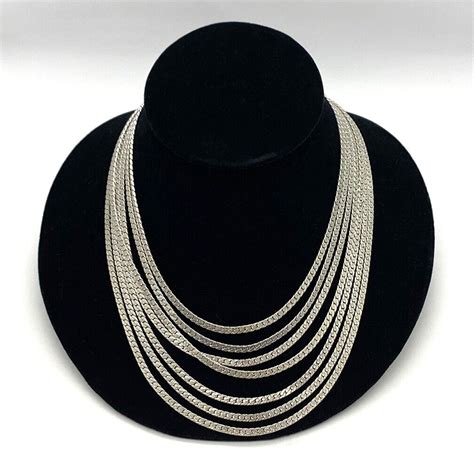 Monet Multi Strand Chain Necklace Gem