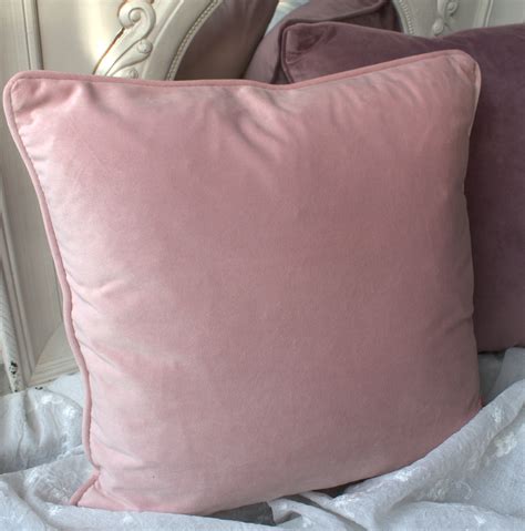 Kissen Bezug H Lle Gabriella Samt Puder Rosa X Polyester Landhaus