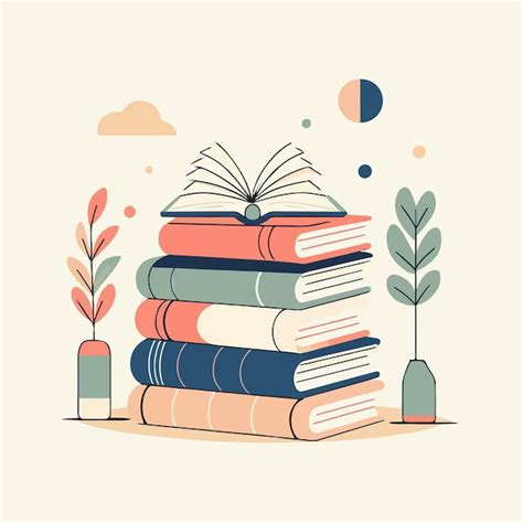 Premium Vector Stack Of Book Vector Illustration Education Symbol