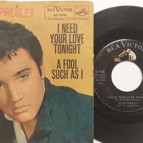 Elvis Presley Vinyl Record Fools Etsy