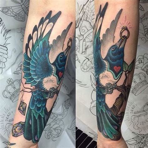 Magpie Tattoo by El Jonez | Magpie tattoo, Tattoos, Traditional tattoo ...