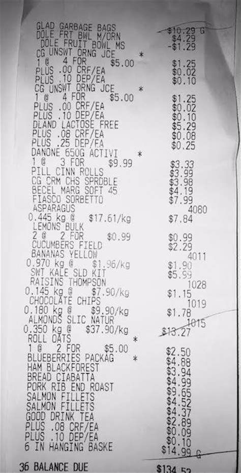 Show Us Your Grocery Receipts Part 2 Calgary Co Op Whole Foods