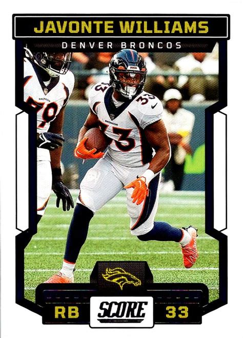 Score Javonte Williams Trading Card Database