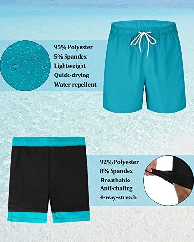 Silkworld Mens Swimming Trunks With Compression Liner 2 In 1 Quick Dry